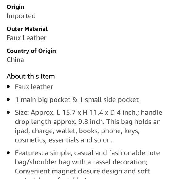 Women’s tote style bag - Picture 2 of 4